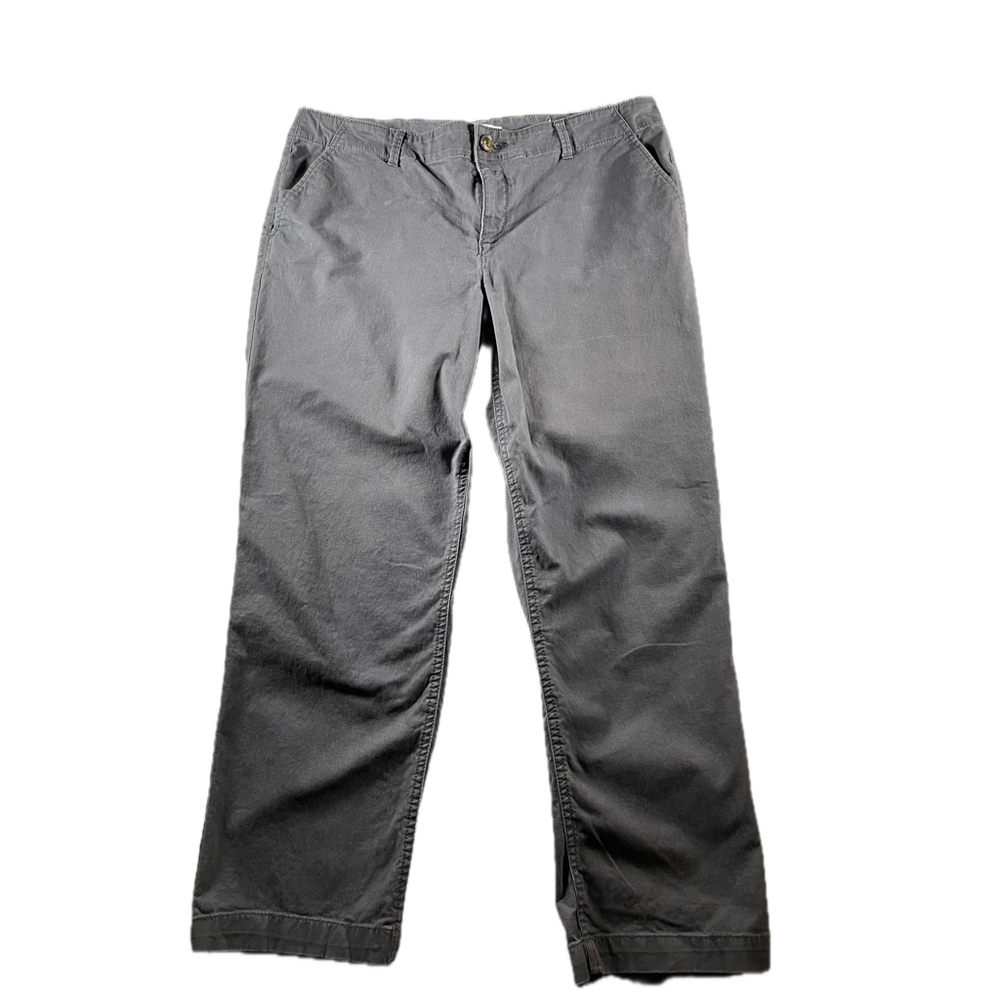 LOFT The Monroe Slim Women’s Size 14 Gray Chino Pants Straight Leg Cotton